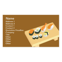 Sushi - classique modèles de cartes de visite