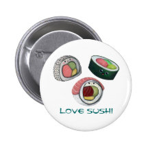 Sushi d'amour pin's avec agrafe