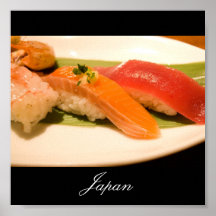 Sushi en affiche du Japon