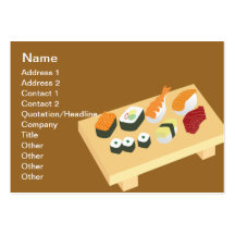 Sushi - potelés cartes de visite personnelles