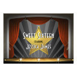 Sweet sixteen de star de cinéma cartons d'invitation personnalisés