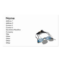 SwimmingGoggles091210, nom, adresse 1, adresse… Modèle De Carte De Visite