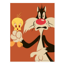 Sylvester avec Tweety Carte Postale