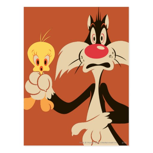 Sylvester avec Tweety Carte Postale