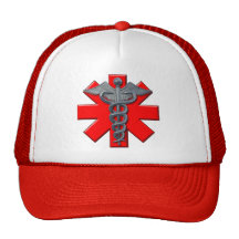 Symbole argenté de corps médical casquettes de camionneur