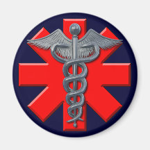 Symbole argenté de corps médical aimants pour réfrigérateur