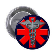 Symbole argenté de corps médical pin's avec agrafe