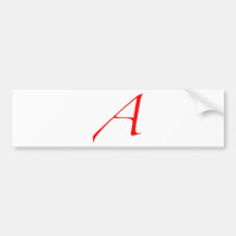 Symbole athée (rouge A) Adhésifs Pour Voiture