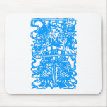 Symbole chinois antique : Dieu de la porte (V3) Tapis De Souris