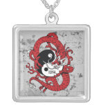 Symbole chinois et dragon de yang de Yin Collier