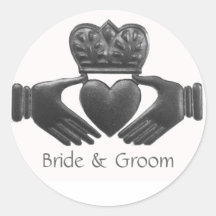 Symbole d'amour de Claddagh d'Irlandais Autocollants