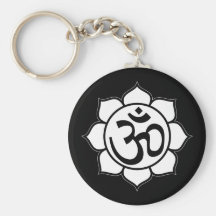Symbole d'Aum de fleur de Lotus Porte-clef