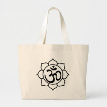 Symbole d'Aum de fleur de Lotus Sacs Fourre-tout