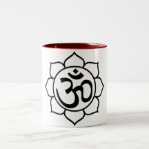 Symbole d'Aum de fleur de Lotus Tasse À Café