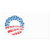 Symbole de feuille de pot d'Obama Modèle De Carte De Visite