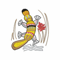 Symbole de l'eau d'ornithorynque polos brodés