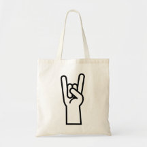 Symbole de main de roche et de petit pain sac