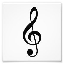 Symbole de musical de G-Clef de clef triple Photographie