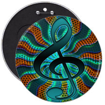 Symbole de musique psychédélique de clef de la cle badges