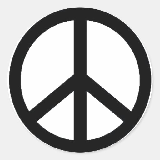 symbole de paix adhésif rond