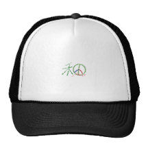 Symbole de paix avec le mot chinois casquettes