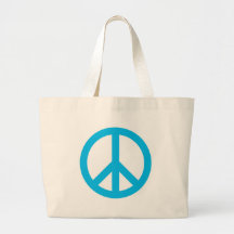 Symbole de paix - bleu-clair sacs