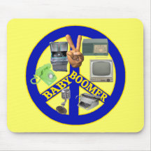 Symbole de paix de baby boomer tapis de souris