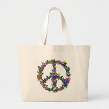 Symbole de paix de papillon sacs fourre-tout