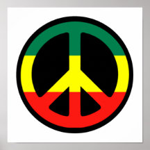 Symbole de paix de Rasta Poster