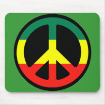 Symbole de paix de Rasta Tapis De Souris