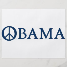 Symbole de paix d'Obama Prospectus Personnalisés