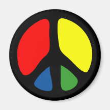 Symbole de paix super de hippie aimant