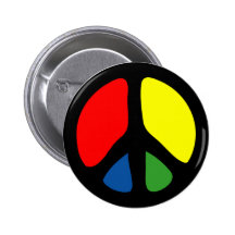 Symbole de paix super de hippie badge avec épingle