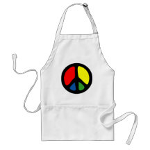 Symbole de paix super de hippie tablier