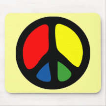 Symbole de paix super de hippie tapis de souris
