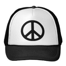Symbole de paix super noir classique casquette de camionneur