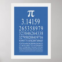 Symbole de pi beaucoup nombre de chiffre affiche