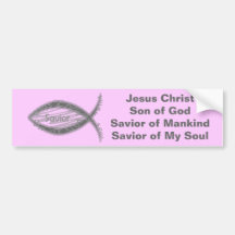 Symbole de poissons de sauveur de Jésus Autocollants Pour Voiture