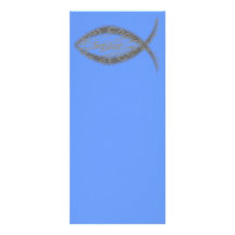 Symbole de poissons de sauveur de Jésus Double Carte