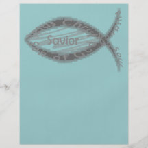 Symbole de poissons de sauveur de Jésus Prospectus En Couleur