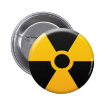 Symbole de rayonnement pin's avec agrafe