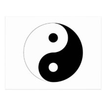 Symbole de Yin-Yang Carte Postale