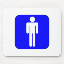 Symbole d'homme tapis de souris