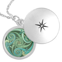 Symbole en spirale triple celtique colliers