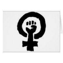 Symbole féministe carte de vœux