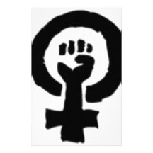 Symbole féministe papier à lettre customisé