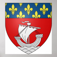 Symbole héraldique France de manteau officiel de B Posters