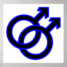 Symbole homosexuel masculin affiche