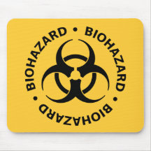Symbole jaune et noir Mousepad de Biohazard Tapis De Souris