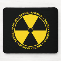 Symbole jaune Mousepad de rayonnement Tapis De Souris